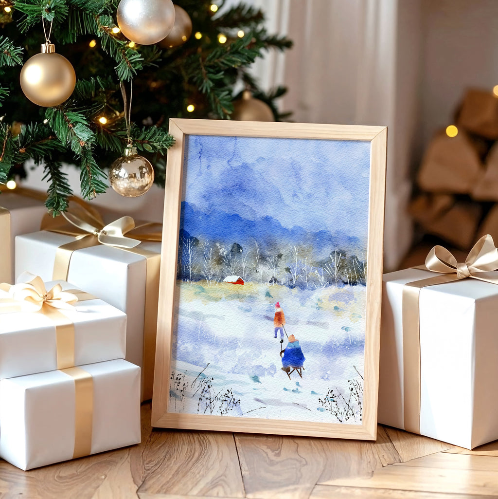 Szánkózás a hómezőn